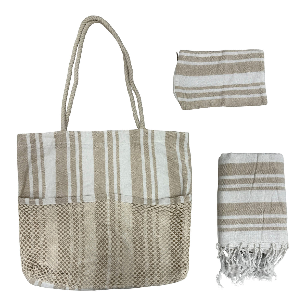 Take A Towel Stijn beige strandset