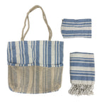 Take A Towel Stijn blauw strandset