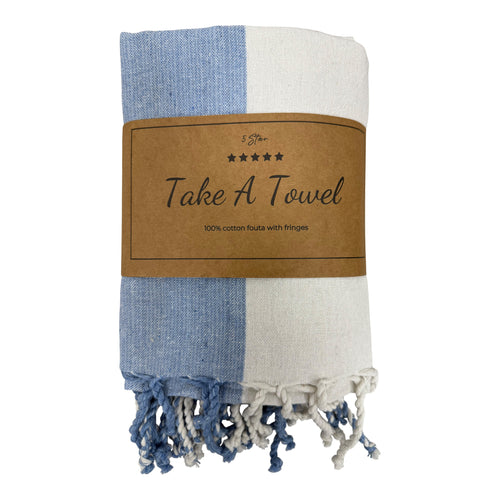 Hamamdoek Fleur blauw
